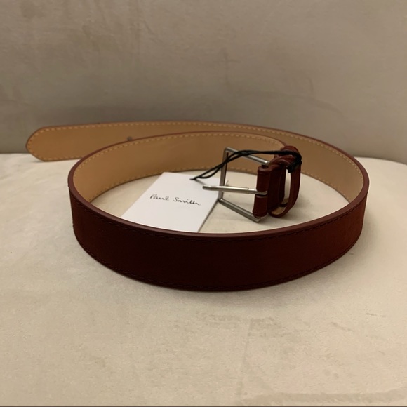 Paul Smith Leather Belt - wine red NWT main image 8